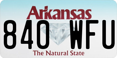 AR license plate 840WFU