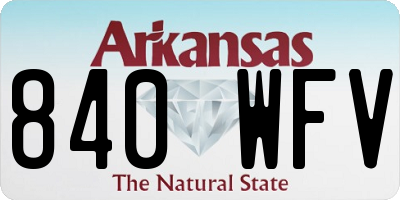 AR license plate 840WFV