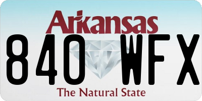 AR license plate 840WFX