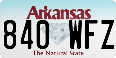 AR license plate 840WFZ