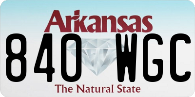 AR license plate 840WGC