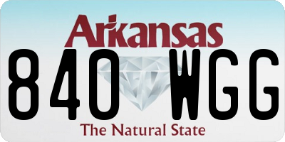 AR license plate 840WGG