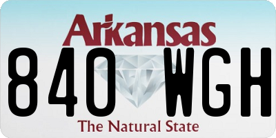 AR license plate 840WGH