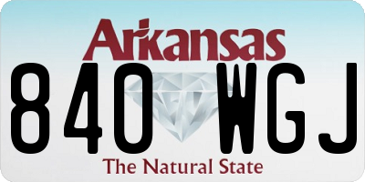 AR license plate 840WGJ
