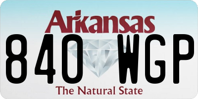 AR license plate 840WGP
