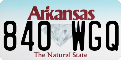 AR license plate 840WGQ
