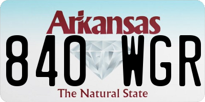 AR license plate 840WGR