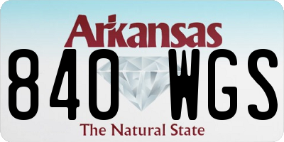 AR license plate 840WGS