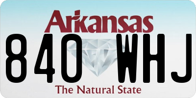 AR license plate 840WHJ