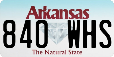 AR license plate 840WHS