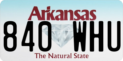 AR license plate 840WHU