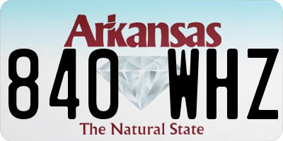 AR license plate 840WHZ