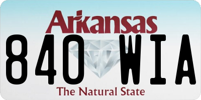 AR license plate 840WIA