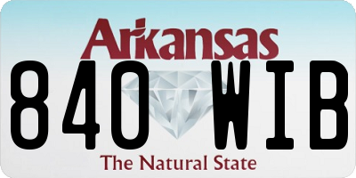 AR license plate 840WIB