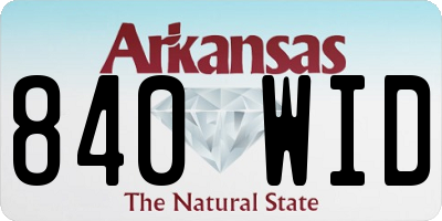 AR license plate 840WID