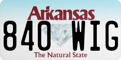 AR license plate 840WIG
