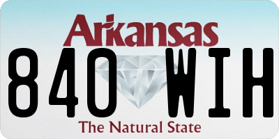 AR license plate 840WIH