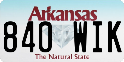 AR license plate 840WIK