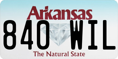 AR license plate 840WIL