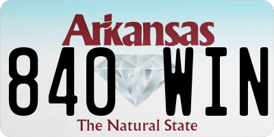 AR license plate 840WIN