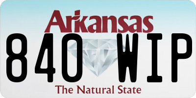 AR license plate 840WIP