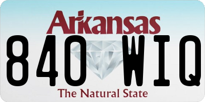 AR license plate 840WIQ