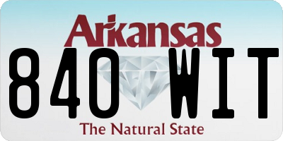 AR license plate 840WIT