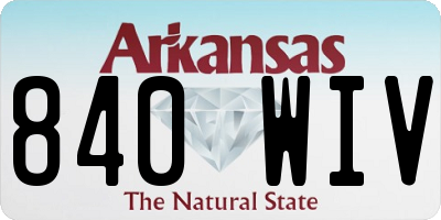 AR license plate 840WIV