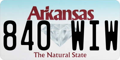 AR license plate 840WIW