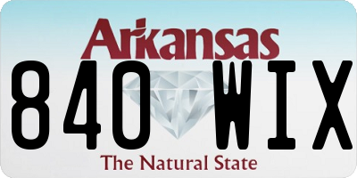 AR license plate 840WIX