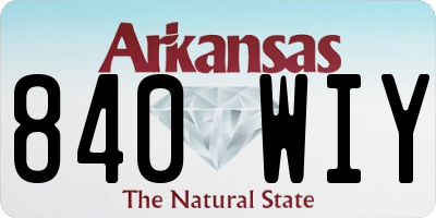 AR license plate 840WIY