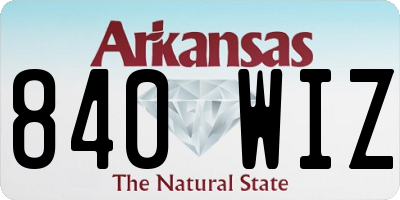 AR license plate 840WIZ