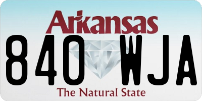 AR license plate 840WJA
