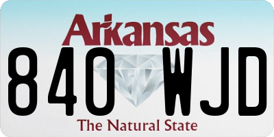 AR license plate 840WJD