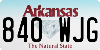 AR license plate 840WJG