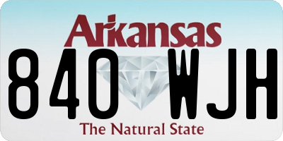 AR license plate 840WJH