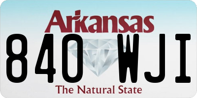 AR license plate 840WJI