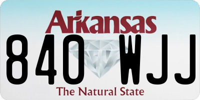 AR license plate 840WJJ