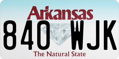 AR license plate 840WJK