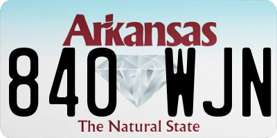 AR license plate 840WJN