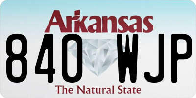 AR license plate 840WJP