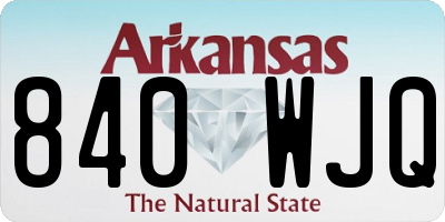 AR license plate 840WJQ