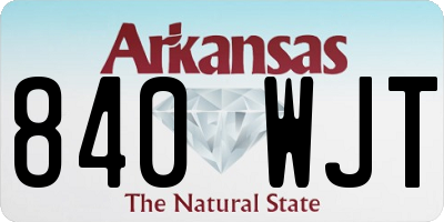 AR license plate 840WJT