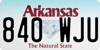 AR license plate 840WJU