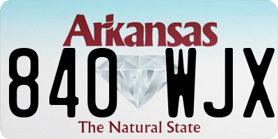 AR license plate 840WJX