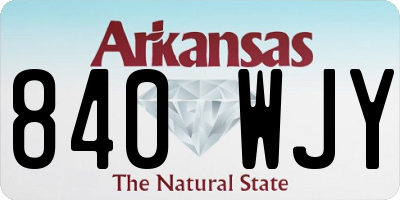 AR license plate 840WJY
