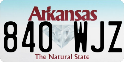 AR license plate 840WJZ