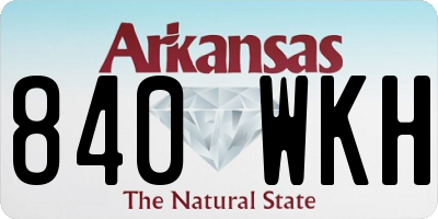 AR license plate 840WKH