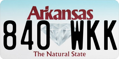 AR license plate 840WKK