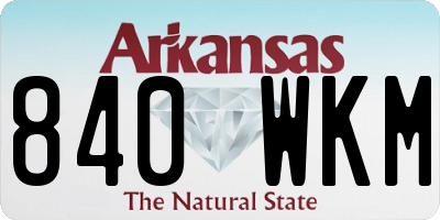 AR license plate 840WKM